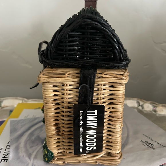 Charming Novelty Wicker House Handbag, Handmade wearable art - Picture 3 of 8